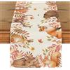 Artoid Mode Runner da Tavola Autunno Cervo Scoiattoli Uccelli 40x180 cm
