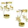 mongtsamz Portacandele Galleggianti Portacandele Tealight - 2 pezzi portacandele rotanti per la decorazione di Halloween Natale Compleanno Matrimonio, Candele Tealights (Diametro) 1.8inch/ 4.6cm