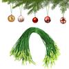 WEINIBAO 100 Pezzi Ganci per Ornamenti Natalizi, Ganci per Palline di Natale, Ornamentali Appese Corde con Chiusura a Scatto, Ganci per Albero di Natales, Ganci Palline Natale per Decorazione Natales (Verde)