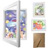 JAMAT HOME Cornice portafoto per disegni di bambini, formato A4, apribile, per bambini, arte e opere d'arte, per aprirsi e cambiare, formato A4