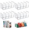 Funklu Divisori per Mensole in Plastica, Organizzatore di Borse per Armadio,Guardaroba Trasparente Divisori per Essere Utilizzato Come Armadio, Libreria, Cucina e Bagno（4pcs）