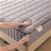 Generic Coprimaterasso Matrimoniale Personalizzabile con Cerniera, coprimaterasso Morbido e Traspirante con Cerniera, coprimaterasso Antipolvere-Gray- 180x200+18cm