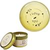 ZINELLO DESIGN Candela profumata I love you in cera di soia - messaggio nascosto rivelato alla fiamma - idea regalo romantica donna uomo - San Valentino, compleanno, festa della mamma - 100 ml