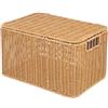 GANAZONO Cesta Biancheria Vimini Cestini Per Con Coperchi: Contenitori Per Cestini Intrecciati A Mano In Intrecciate Con Struttura In Metallo Baule Vimini