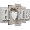 murando - Quadro Home Casa 200x100 cm 5 Pezzi - Stampa su Tela Strutturata XXL Grande - Quadri Moderni Componibili Camera da Letto Matrimoniale - Stampe da Parete Arte - Astratto