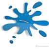 FLEXISTYLE Grande Orologio da Parete Moderno LA Macchia, Blu, Silenzioso, per i Bambini, Salotto, Ufficio, Design Divertente, Made in EU