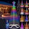 Hoofun Catena luminosa intelligente a LED per albero di Natale: 150 cm, illuminazione natalizia con stelle, app e telecomando, spina USB, RGB dimmerabile, modalità fai da te, timer, decorazione