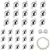 Lushly 30 Pezzi Chiusura Magnetica Bracciale, Fermagli Magnetici Braccialetti Rotondo, Chiusura Magnetica Collana, Argento Magnetico Chiusure Connettori Fabbricazione Collana Bracciale (6 mm, 8 mm)