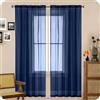 GAIFNAG Tende Termiche Oscuranti 230 x 130 cm Termiche Isolanti, Voile Trasparenti con Occhiell Tende Tende Soggiorno Moderne Termiche per Porta Finestra, Decorazione, Blu Scuro