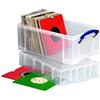 Really Useful Box es - Contenitore in plastica, Trasparente, 9 Litri