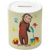 irpot Salvadanaio Personalizzato con stampa a scelta e nome in ceramica bianca idea regalo per bambini ragazzi (Curioso come George)
