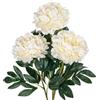 Briful 3 pezzi da 74 cm di peonie artificiali, fiori artificiali come veri, rose artificiali, peonie bianche, vintage, bouquet di fiori artificiali per sposa, matrimonio, casa, feste, composizione
