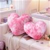 Lanpn Set di 2 Pezzi Cuscino a forma di Cuore, Cuscino Decorativo a forma di Cuore Rosa-bianco Cuscini Cuore Cuscinis Decorativo Per Divano Decorazioni San Valentino (Rosa-bianco, 42x31cm e 36x27cm)