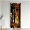 Odot Tende Oscuranti per Porta con Occhielli, Motivo Foresta Tenda Divisoria per Stanza Tende con Occhielli per Interni Tenda Porta Isolamento Termico (120x200cm,Foglia di Acero)