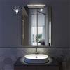 STYLE GLASS Specchio Bagno con luce Led Superiore SOLE 80x60 cm, Specchiera Bagno con Lampada Applique, Luce Specchio Bagno LED, Home Decor
