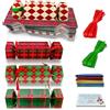 YAAVAAW 32 Pezzi Christmas Crackers Decorazioni Natale Sfuso,Cracker Natalizi Set di Lusso con Cappello Scherzi No Snap Adulti Bambini,Diy Regali Scatole Rosso Verde Giochi per Regali Famiglia Feste di Natale