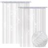 Lwtsrp Set di 2 Tende a Fili Glitterati 100 x 200 cm Pannelli Divisori per Interni, Tende per Porta Finestra Divisorio di Stanze Tenda zanzariera Porta Finestra, per Matrimoni Caffè Ristorante Porte Finestre
