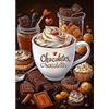 QENSPE Caffè Diamond Painting Kit Completo, Cioccolato Pittura Diamante per Adulti 5D Rotondo Diamantini Strass Mosaico Art Artigianato Decorazioni da Parete - 30x40cm