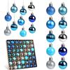 XiLayNeen Set di 49 Palline Albero di Natale Plastica,3CM Mini Palline di Natale Colorate(bianco,rosse,verdi,oro),Piccole Palla di Natalizie per Addobbi Natalizi per Albero
