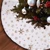 ACTOYS Tappeto Albero di Natale morbido Gonna, bella Copri Base Albero Natale, Copri Albero per Decorazione Natalizia (B-Oro, 120CM)