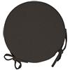 ARKETICOM Pack 4 Cuscini per Sedia Rotondi con Lacci e Cerniera Artigianali cm 40x3 (Nero)