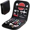 Kryzulax Set Cucito,Kit Cucito da Viaggio,Kit da Cucito Accessori con Custodia,Portatile Kit Per Cucire,Astuccio per Orlo e Rammendo Principianti,per Principianti,Casa,Viaggio e Emergenza Uso