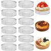 GANILITY Anello Microforato Crostata, 12 Pezzi 8 cm Mousse per Tartellette in Acciaio Inossidabile, Microforato Crostata Stampo Rotondo, Anelli Rotondi per Torte, per Muffin, Mini Pizze, Budini