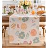Vorysum Runner Tavola Colore uova di Pasqua Moderno Runner da Tavolo Primavera Tovaglia Pasquale Runner san Valentino Stagionale Cucina Tavolo da pranzo Vacanze Feste 40 x 140 cm