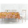 Viterbo Biancheria - Tovaglia Antimacchia 4 Posti, Tovaglia Quadrata 140x140 Sala da Pranzo dal Design Moderno ed Elegante, No Stiro, Impermeabile (Maioliche E Limoni Arancio, x4 (140x140Cm))