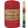 OurTop Corda Macramè, 3mm x 300m Filo Macrame Corda Macramè Filo Morbido Filato Macrame per Appendere La Parete, Fai Da Te, Artigianato, Lavori a Maglia, Lavori Decorativi(Rosso)
