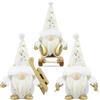 Gehydy Gnomi Natalizi Set di 3 Decorazioni Natalizie Gnomi Natale Gnomo Natalizio Elfi Christmas Decorations Home Decor per Casa Cucine - Bianco