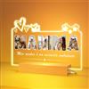 DXDOING Regalo Mamma Personalizzato - Lampada Mamma Personalizzata con Foto e Dedica, Targa Fotografica con LED, Idea Compleanno Natale, festa della mamma, compleanno