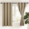 Hiasan Tende oscuranti con occhielli, 2 pezzi, 132 x 160 cm (larghezza x altezza), morbide tende scorrevoli per camera da letto, soggiorno, ecc.