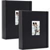 Vienrose Album Fotografico per Instax Mini con 208 foto compatibile con Fujifilm Instax 12, 11, 90, Polaroid Snap, Kodak Zink, 104 Tasche per Album Nero (2 Confezione)