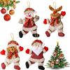 HOOPOE Addobbi Natalizi per Albero,Addobbi Albero di Natale da Appendere,4 Pezzi Bambola Peluche Ornamenti Albero di Natale,Ciondoli Natalizi Bambola Peluche per Ciondoli Albero di Natale Decorare
