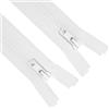 Sawoake 2 Pezzo #5 112 cm Separazione Giacca Zipper per Cucire Cappotti Giacca Zipper Bianco A Forma di Plastica Zipper Bulk Tailor DIY Strumenti di Cucire per Indumento/Borse
