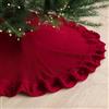 SJUNJIE Gonna per Albero di Natale 90 cm Tappeto per Albero di Natale Maglia Riutilizzabile Interno Ed Esterno Decorazione per Natales Decorazioni (Rosso)