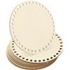 PATIKIL Base Rotondo Da 6 Pollici All'Uncinetto, 10 Pezzi Fondi Per Cestini Base In Legno Forma Borse Accessori Per Creare Borse All'Uncinetto A Mano Kit Per Lavorare A Maglia