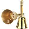 XCRPRT Classico campanello a mano in stile tradizionale, campanella da tavolo in metallo, campane rumorose in ottone massiccio, per casa, scuola, Natale e servizi di nozze