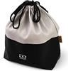MONBENTO - Borsa Porta Pranzo MB Pochette L Onyx - Lunch Bag Compatibile con Lunch Box MB Square + una Bottiglia - Tessuti Riciclati Poliestere e Cotone - Per Ufficio/Scuola - Nero
