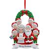 Angry Egg Boy personalizzati Ornamento di Natale 2024 con 3/4/5/6/7/8/9 nomi Nome personalizzato Albero di Natale Ornamento pendente di famiglia Regalo decorativo