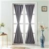 ele ELEOPTION ELEOPTION Tenda Finestra, Tende Oscuranti per Porta Francese, Tenda Oscurante in Tinta Unita per Porta con Fermatenda, 1 Pannello, per Porte a Vetri Francesi (Grigio, 64 x 183 cm)