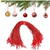 WEINIBAO 100 Pezzi Ganci per Ornamenti Natalizi, Ganci per Palline di Natale, Ornamentali Appese Corde con Chiusura a Scatto, Ganci per Albero di Natales, Ganci Palline Natale per Decorazione Natales (Rosso)