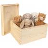 Creative Deco XXL Grande Scatola di Legno Naturale Giocattolo Scatola di Stoccaggio | 40 x 30 x 22 cm (+/- 1) | con Coperchio per Decorare | Senza Maniglie | Perfetto per Decorare, Regalo