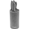 Blackmoor Set di Coltelli da 5 Pezzi/Fornito con Ceppo Autoportante/Coltelli in Acciaio Inossidabile/Rivestimento in Marmo Grigio antiaderente/Facile da Pulire