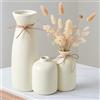 Vankarr Ceramica Vaso Set, 3 Vaso Decorativo da Interno,Moderno Boho Nordico,Minimalista,Decorazione per Soggiorno,Matrimonio, Cena, Tavolo,Feste, Ufficio e Camera da Letto