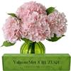 YalzoneMet Fiori artificiali di ortensia rosa, 3 pezzi, in lattice naturale, realistici, al tatto, fiori finti lunghi 53,3 cm, ortensia per casa, feste, all'aperto, matrimoni, regali di Natale,