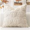 Artscope 1 Pezzi Halloween Federe in Lana Corta Velluto Copricuscini Morbido Decorativo autunnale Fodere per Cuscino Lusso Stile per Divano Camera da Letto Zucca Beige 50x50 cm