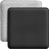 Miqio Design Cuscino per Seduta | Cuscino Reversibile Rettangolare in Feltro e Similpelle | Cuscino per Sedia 35x35 cm | Set di 2 | Seduta per Panca e Sedia | Grigio Chiaro-Nero