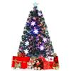 KOMFOTTEU Albero di Natale Artificiale 90/120/150/180 cm, Albero di Natale con Luci LED Incorporate e Base, Christmas Tree in PVC, per Casa, Negozio, Ufficio, Feste (S)